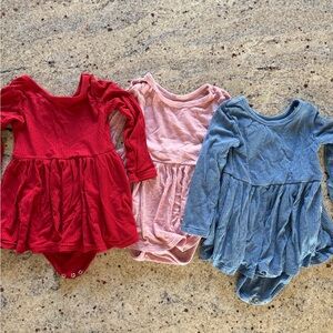 Set of Three Little Sleepies Long Sleeve Baby Dress